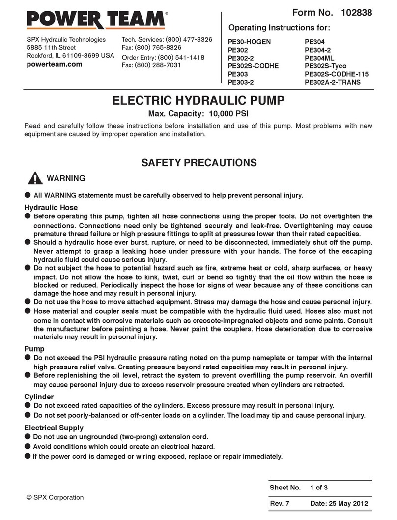 Power Team PE30-HOGEN User manual Power Team PE30-HOGEN User manual