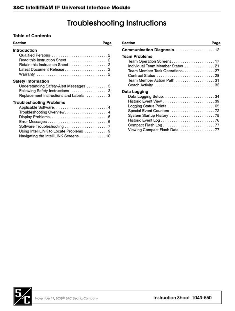 S&C IntelliTEAM II User manual