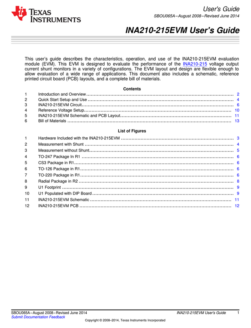 Texas Instruments INA210-215EVM User manual