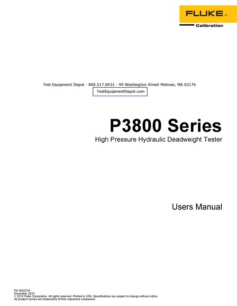 Fluke P3800 Series user manual