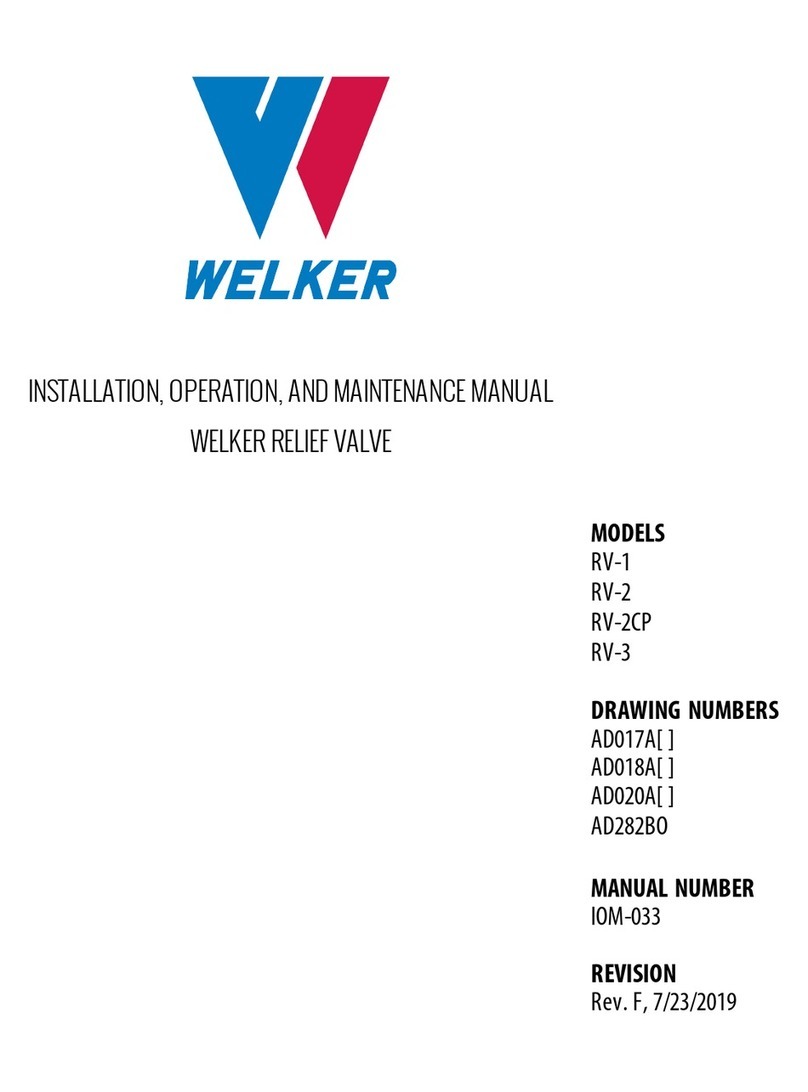 Welker RV-1 Installation, operation and maintenance manual