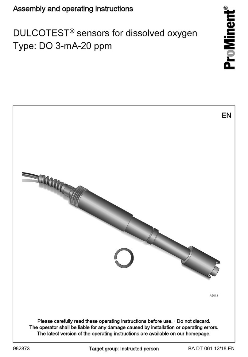 ProMinent DULCOTEST DO 3-mA-20 ppm Assembly and operating instructions