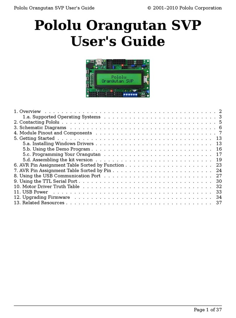 Pololu Corporation Orangutan SVP User manual