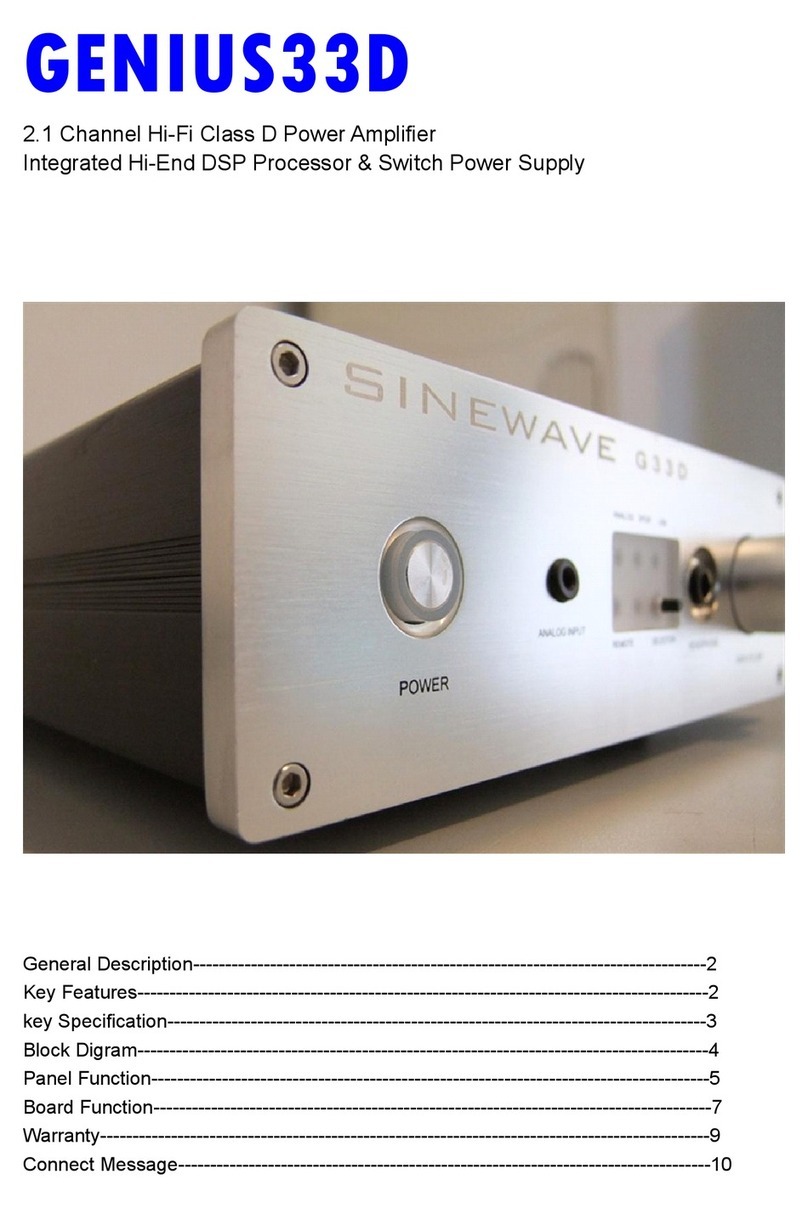 SINEWAVE GENIUS33D user manual