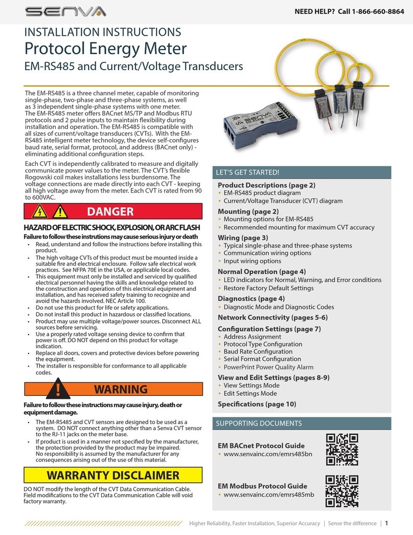 senva EM-RS485 installation instructions