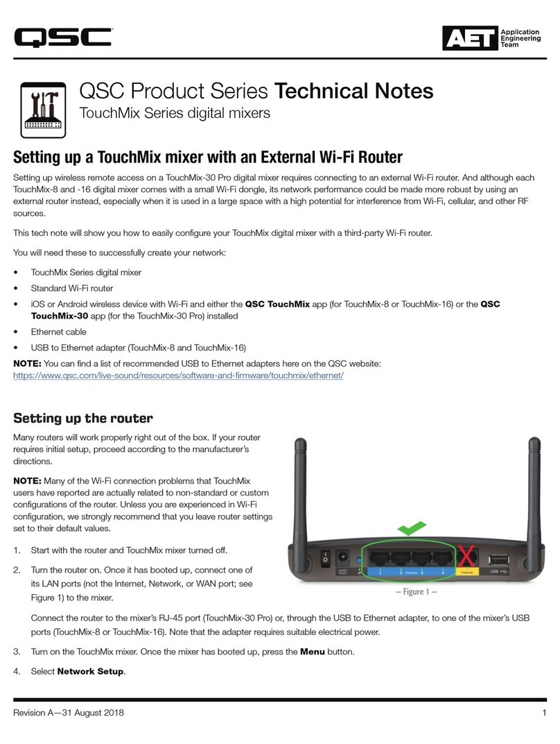 QSC TouchMix Specification sheet