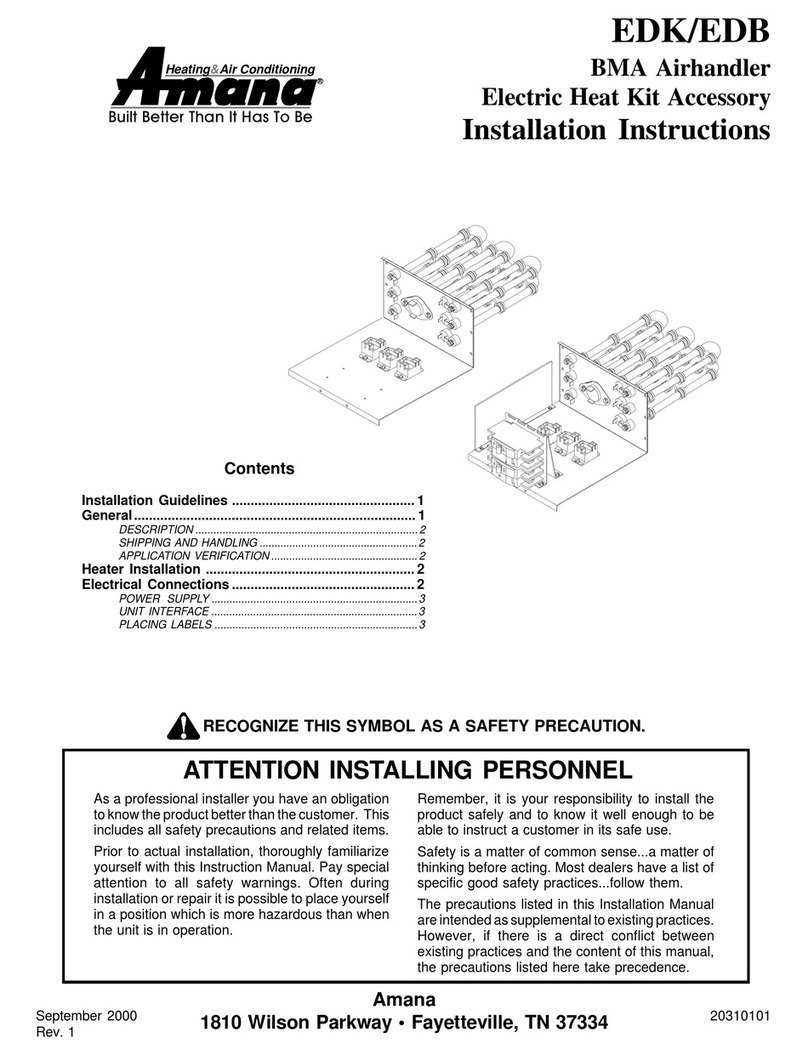 Amana EDK Series installation instructions