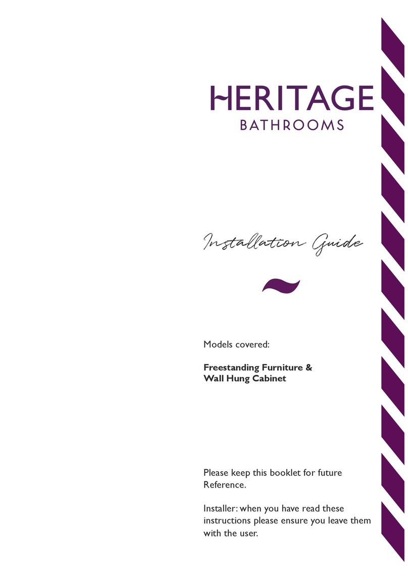 Heritage Bathrooms Freestanding Furniture & Wall Hung Cabinet installation guide Heritage Bathrooms Freestanding Furniture & Wall Hung Cabinet installation guide