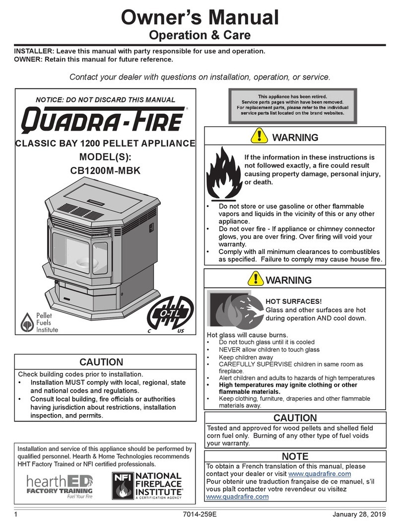 Hearth and Home Technologies Quadra-Fire CB1200M-MBK owner's manual