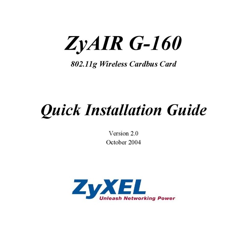 ZyXEL Communications ZyAIR G-160 Quick installation guide