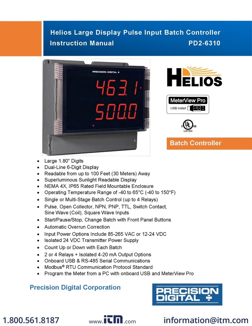 PRECISION DIGITAL Helios PD2-6310 instruction manual PRECISION DIGITAL Helios PD2-6310 instruction manual