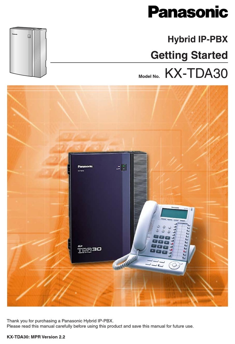 Panasonic KX-TDA30 User manual Panasonic KX-TDA30 User manual