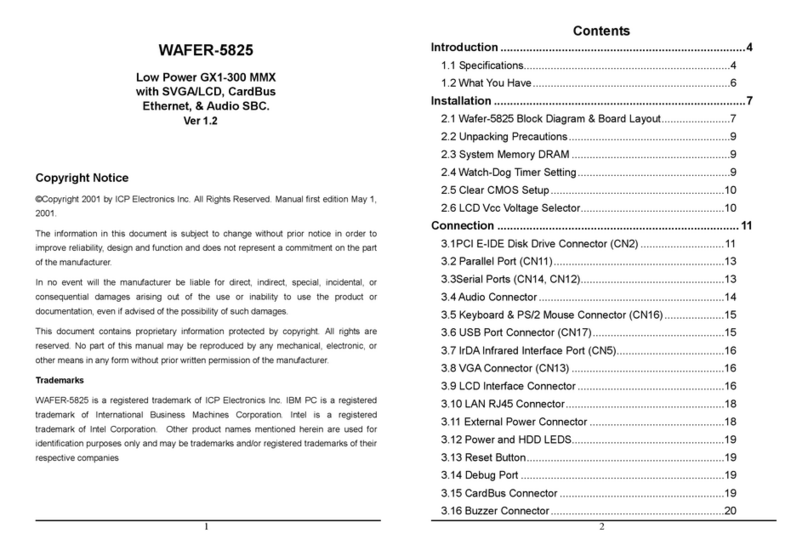 ICP Electronics WAFER-5825 User manual