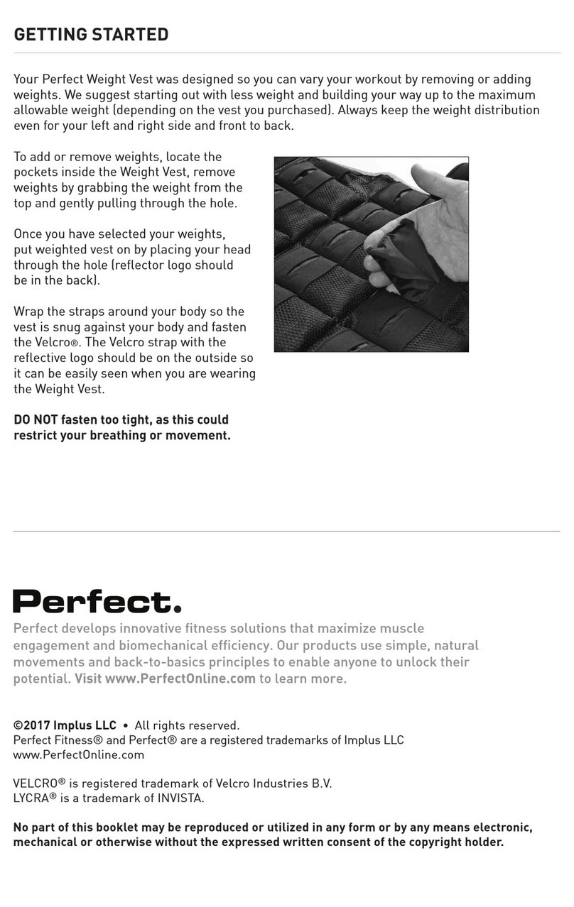 Perfect Weight Vest User manual