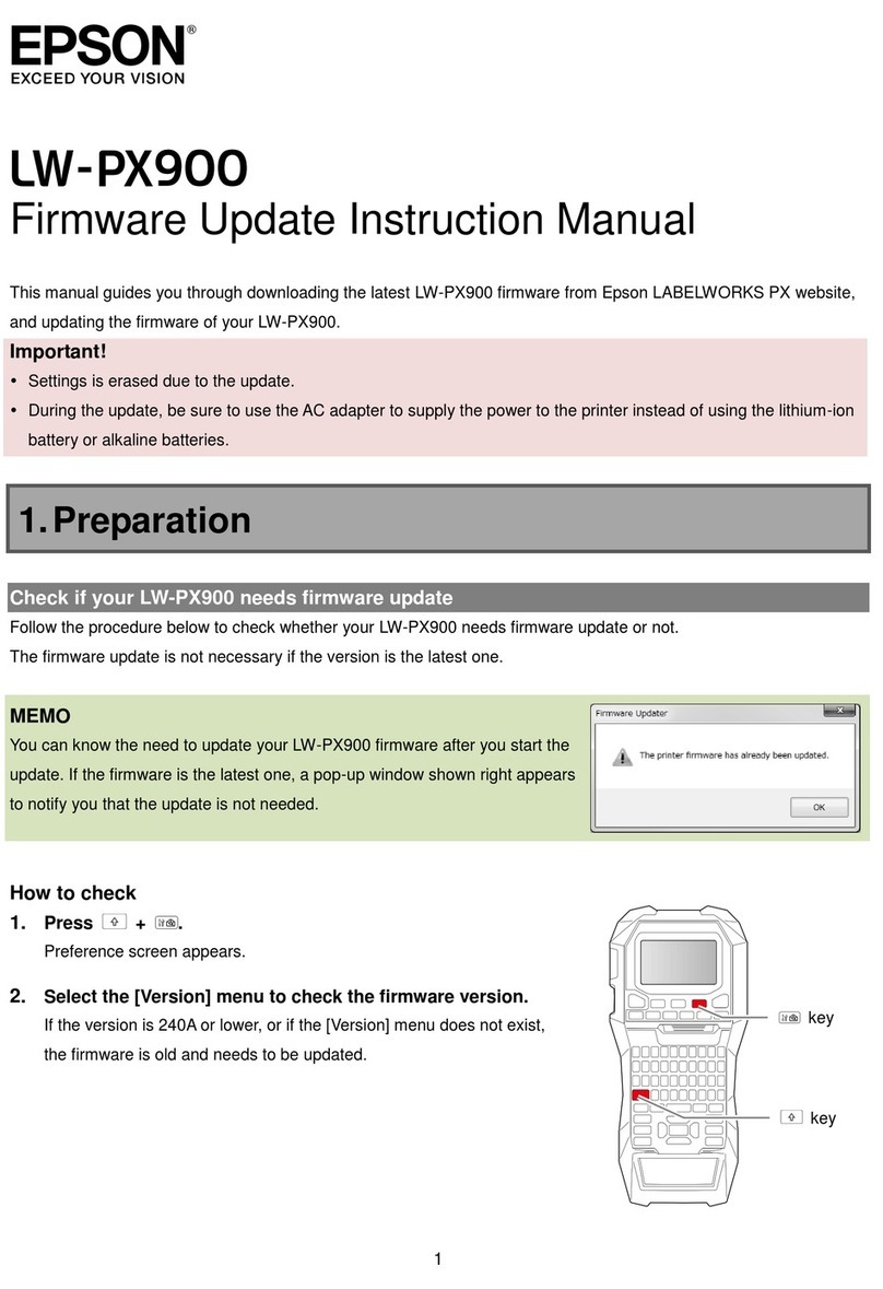 Epson LABELWORKS PX LW-PX900 Use and care manual