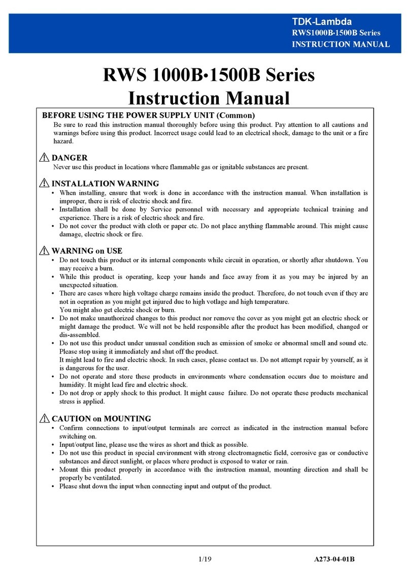 TDK-Lambda RWS 1000B Series instruction manual