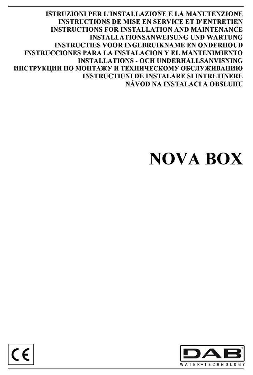 DAB NOVA Instruction for installation and maintenance