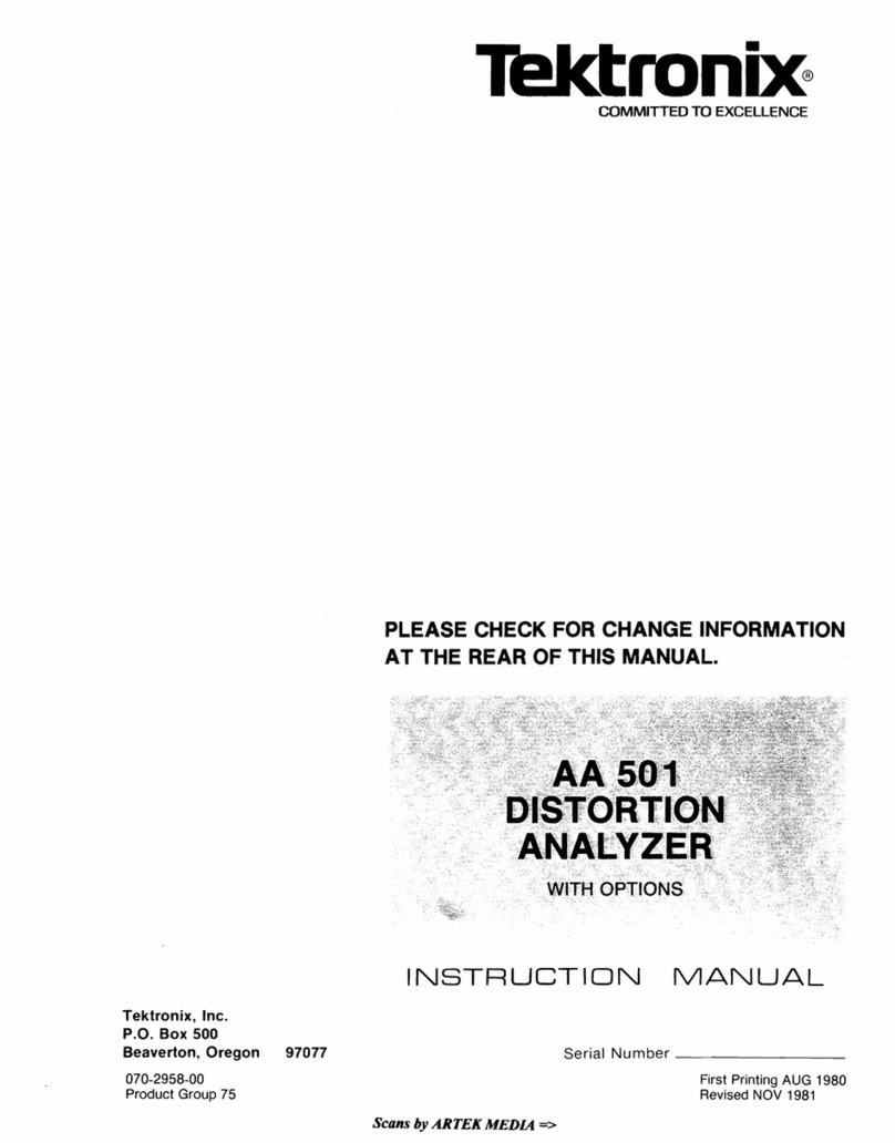 Tektronix AA 501 User manual