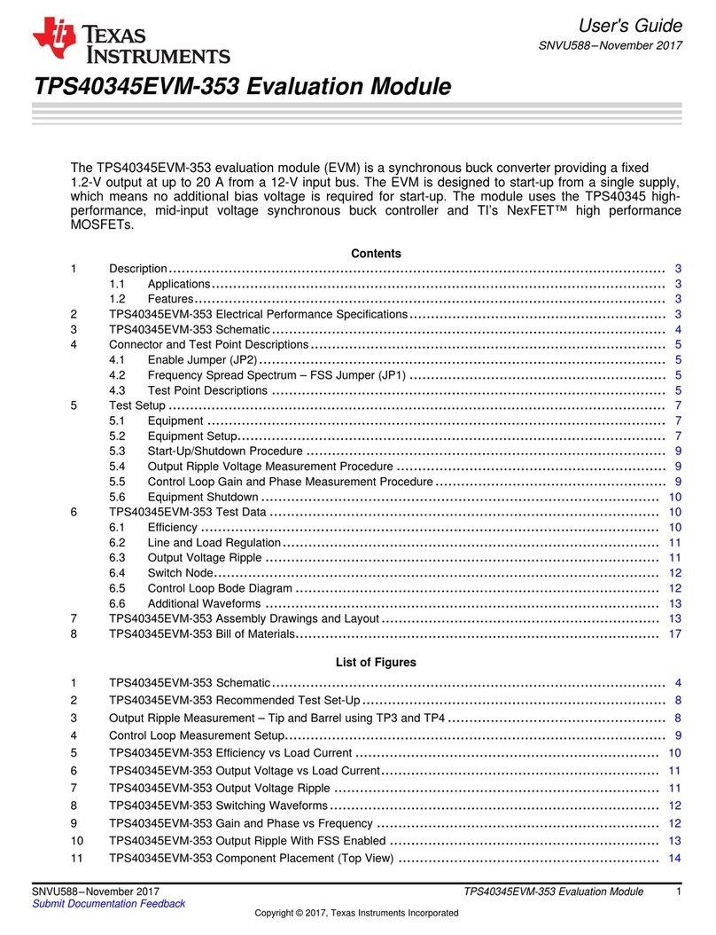 Texas Instruments TPS40345EVM-353 User manual