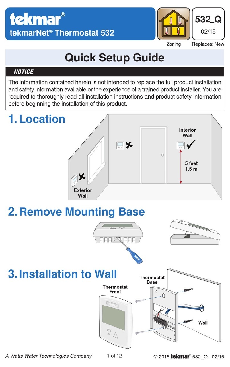 Tekmar tekmarNet 532 Quick setup guide