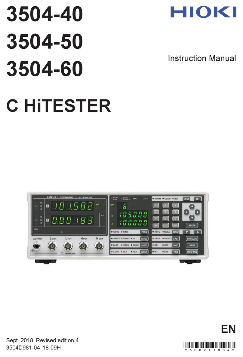 Hioki 3504-40 C HiTester instruction manual