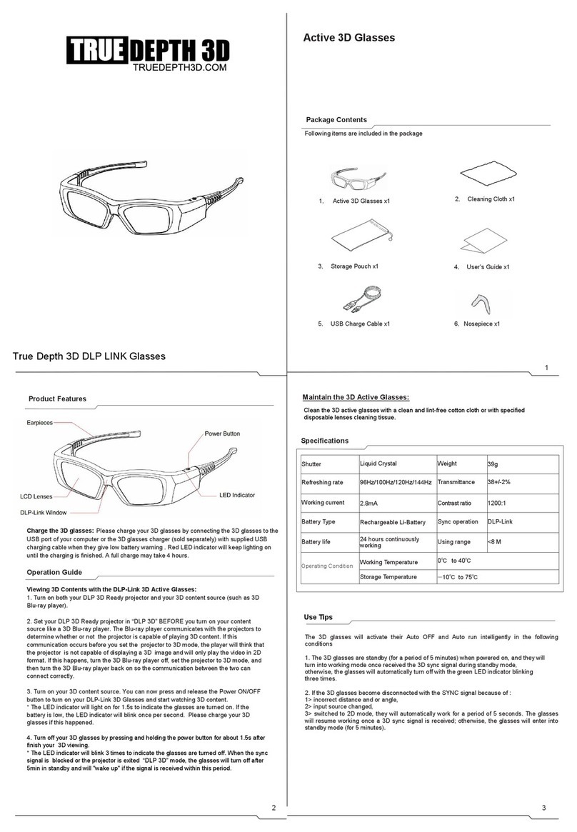 True Depth 3D Firestorm XL user guide