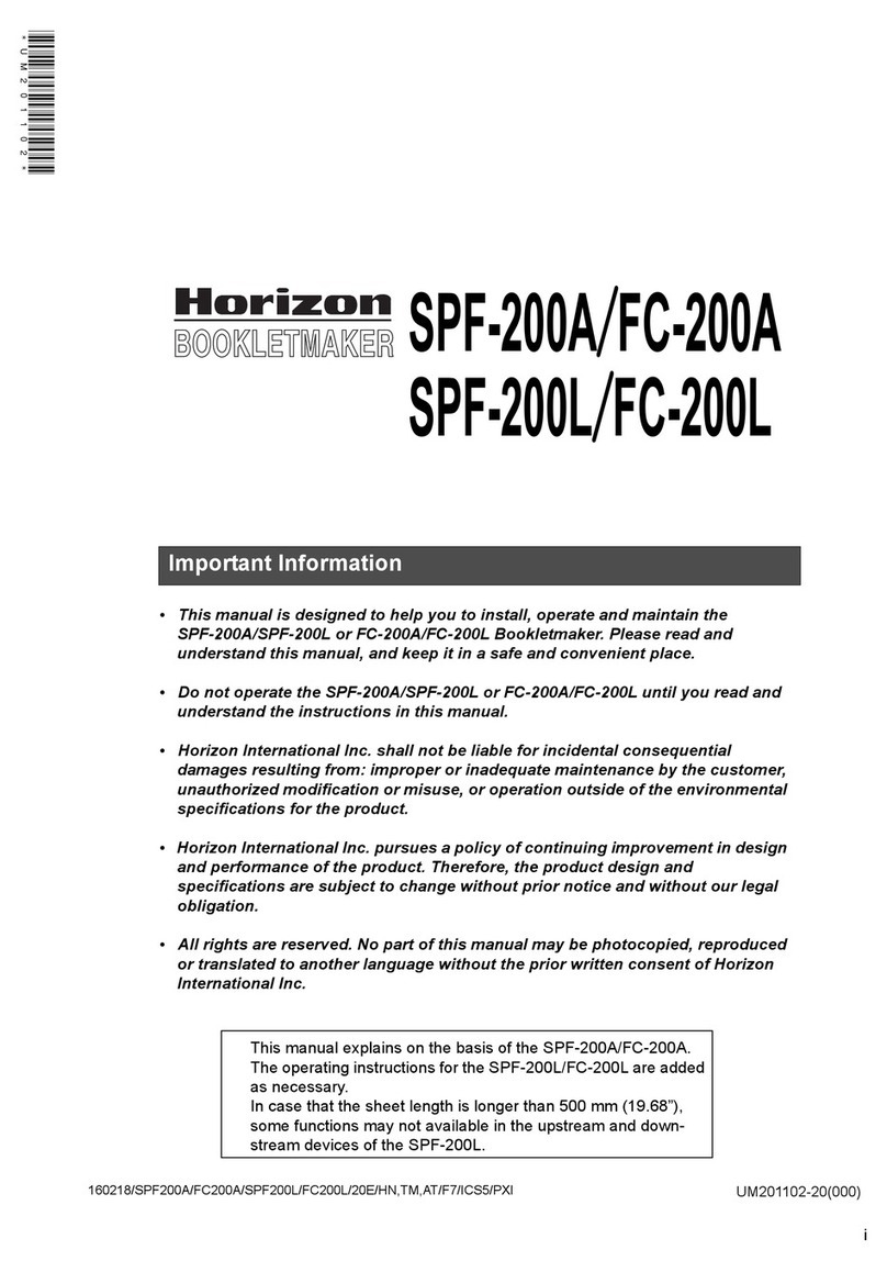 Horizon Fitness Bookletmaker SPF-200A manual