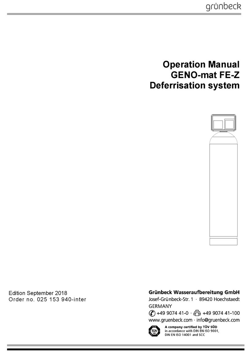 Grunbeck GENO-mat FE-Z Series Operation manual