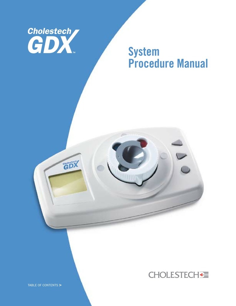 Cholestech GDX Procedures manual Cholestech GDX Procedures manual