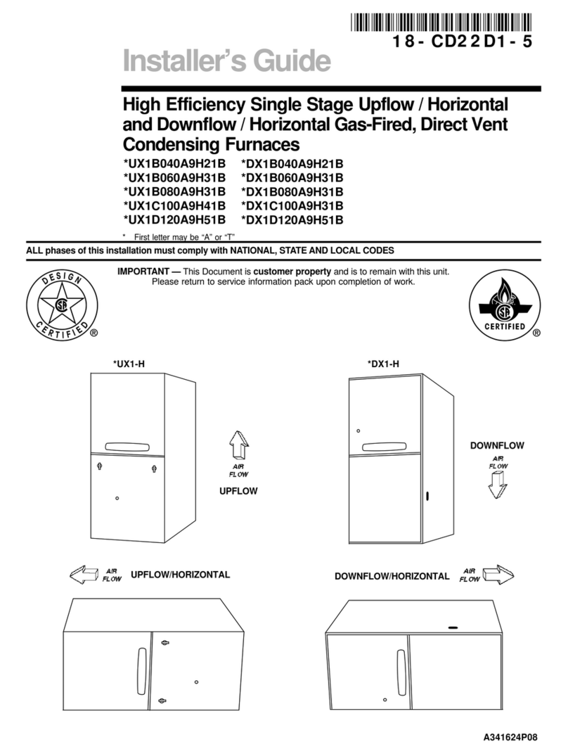 Trane AUX1B040A9H21B Assembly instructions