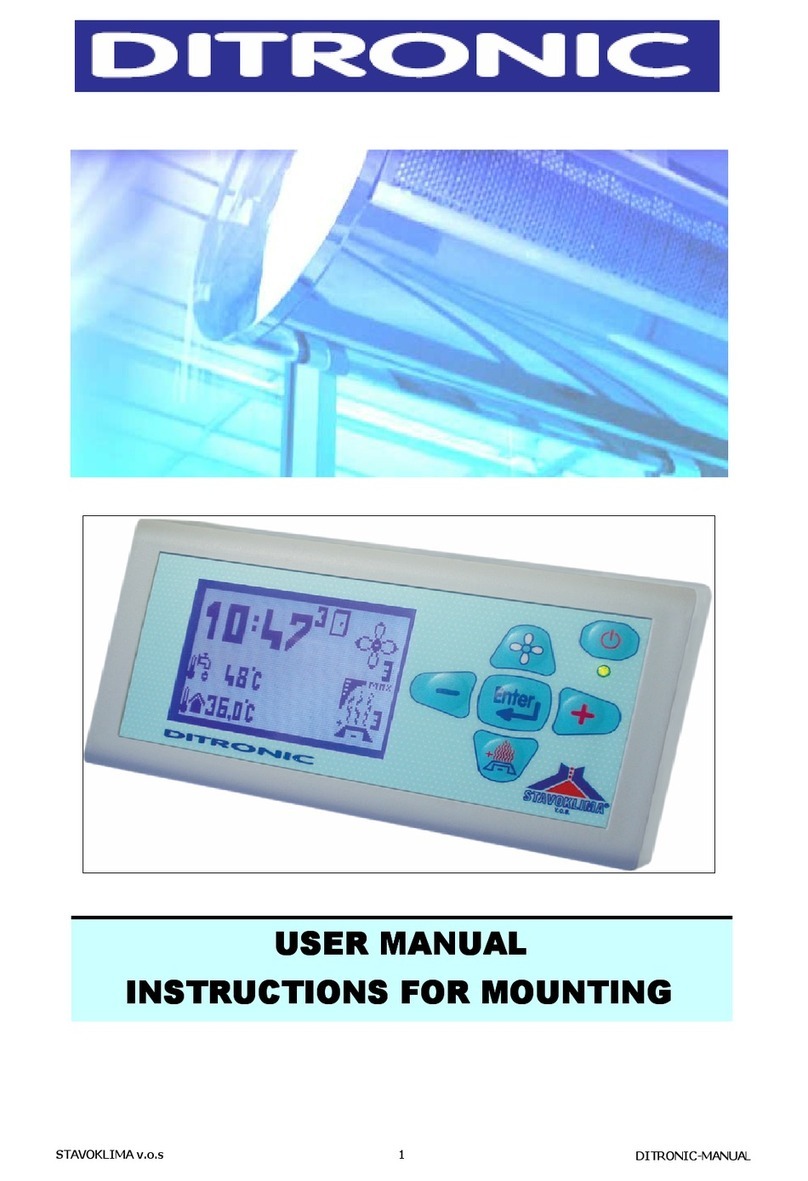 Stavoklima DITRONIC User manual, Instructions for Mounting