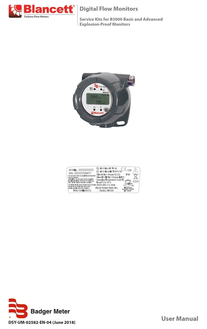 Badger Meter Blancett B3000 Series User manual Badger Meter Blancett B3000 Series User manual