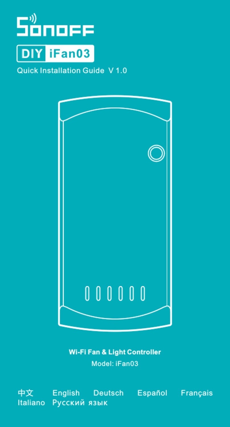 Sonoff DIY iFan03 Quick installation guide Sonoff DIY iFan03 Quick installation guide