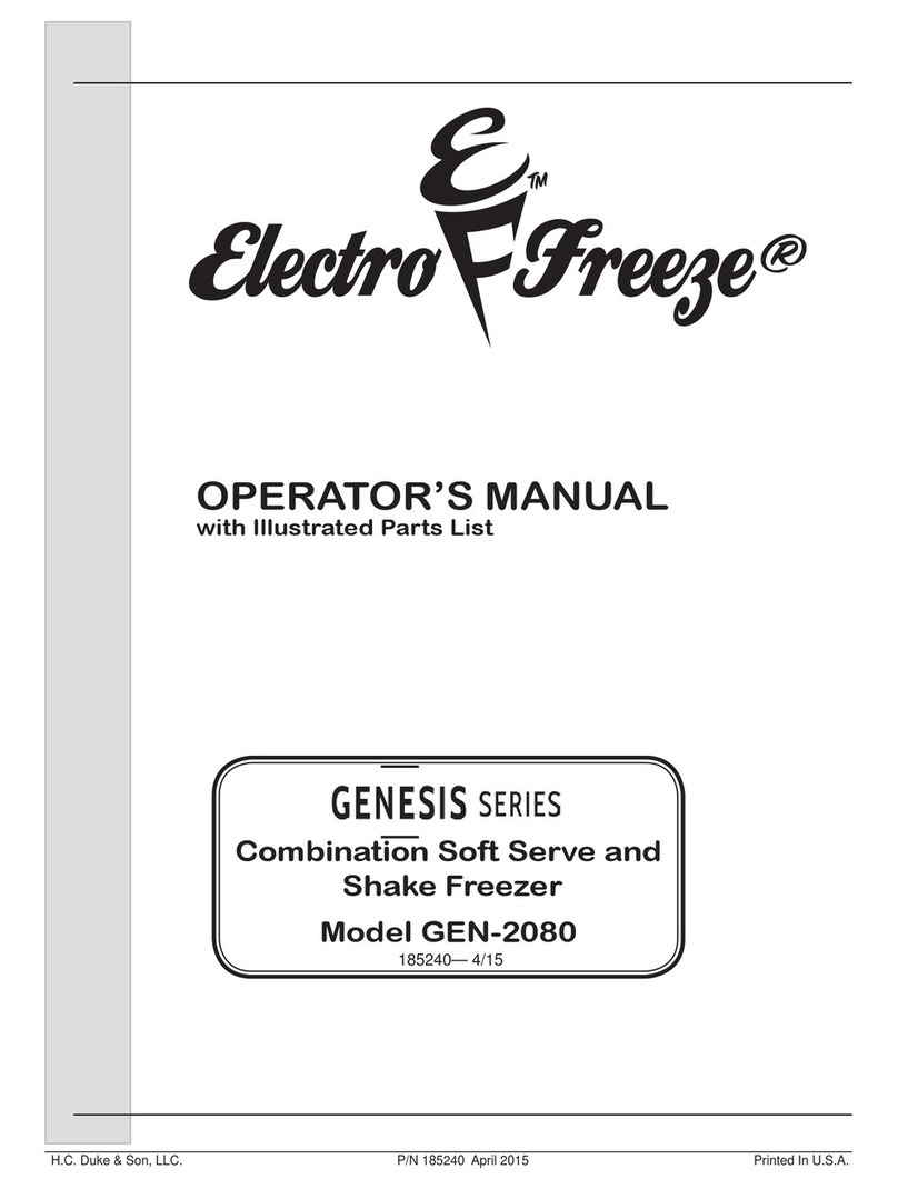 H.C Duke & Son Electro-Freeze Genesis Series Setup guide H.C Duke & Son Electro-Freeze Genesis Series Setup guide