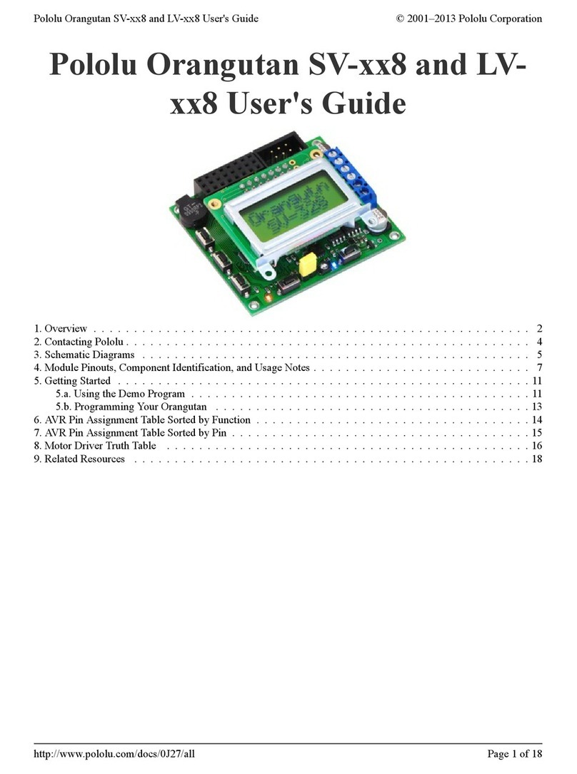 Pololu Corporation Orangutan SV-8 Series user guide Pololu Corporation Orangutan SV-8 Series user guide