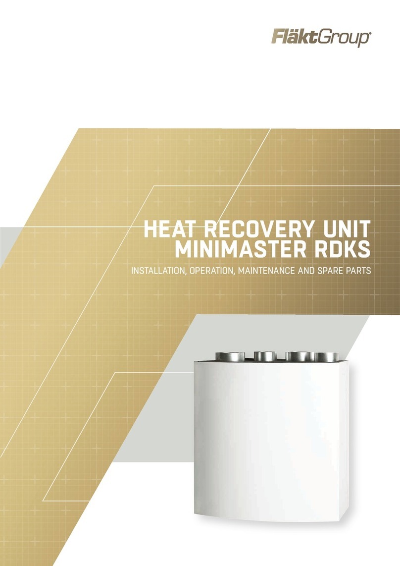FläktGroup MINIMASTER RDKS INSTALLATION, OPERATION, MAINTENANCE AND SPARE PARTS