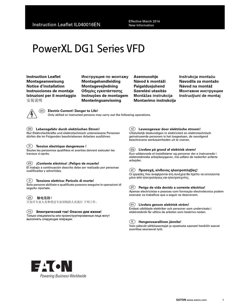 Eaton PowerXL DG1 Series VFD Manual
