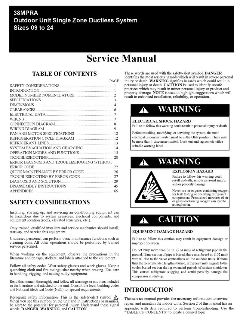 Carrier 38MPRA Series Service manual
