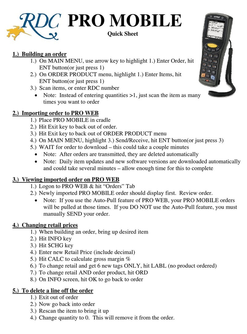 RDC PRO MOBILE Quick Sheet