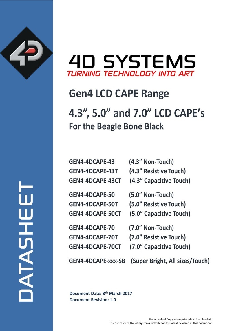 4D systems Gen4 LCD CAPE Series User manual