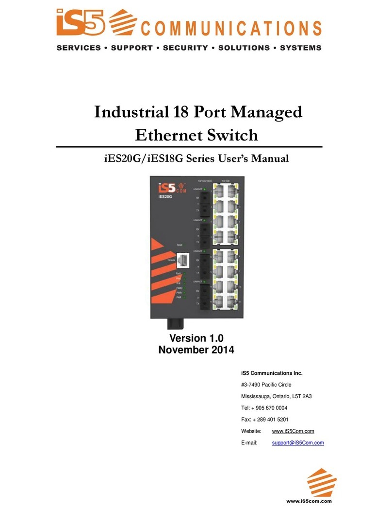 IS5 COMMUNICATIONS iES20G Series User manual