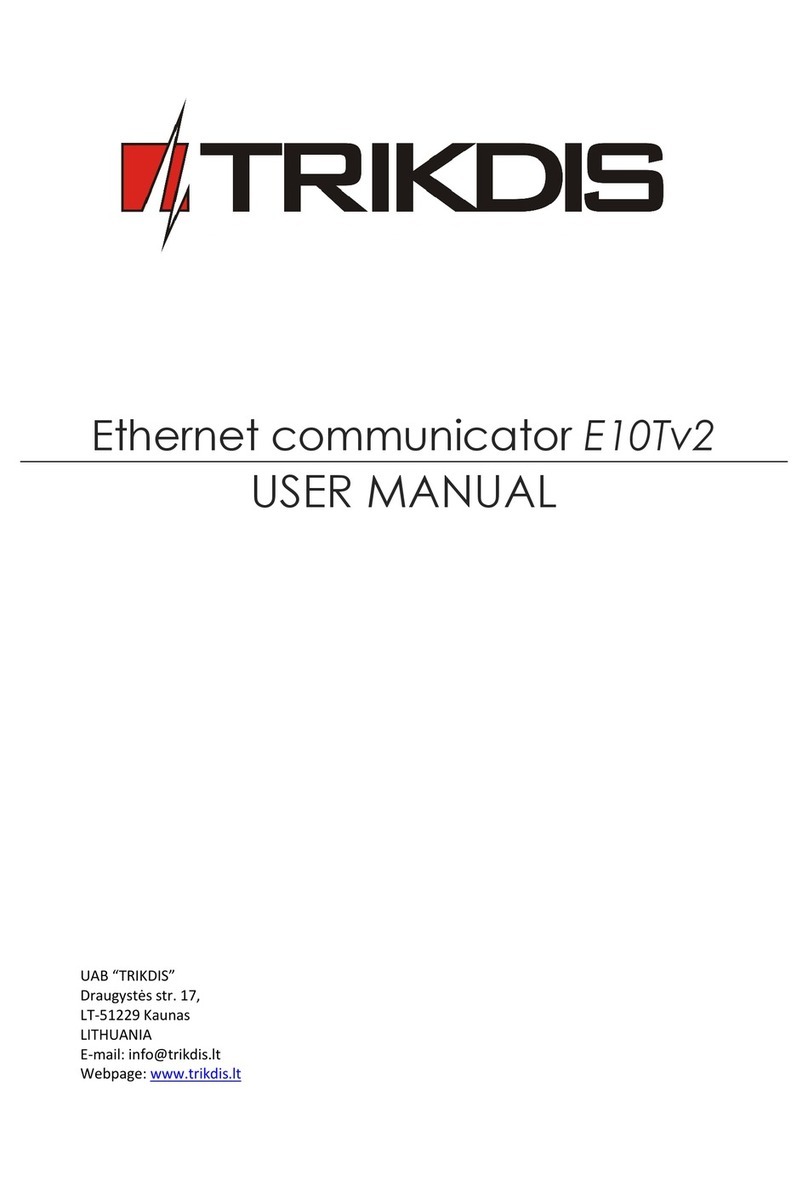 Trikdis E10T user manual