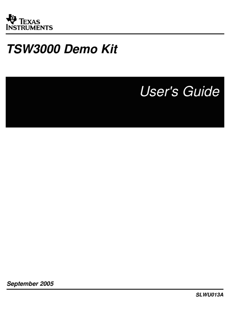 Texas Instruments TSW3000 User manual