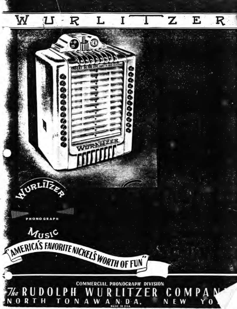 Wurlitzer 3020 Service Instructions and Parts Catalog Wurlitzer 3020 Service Instructions and Parts Catalog