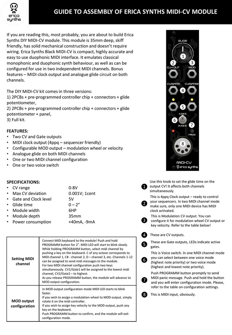 Erica Synths MIDI-CV Assembly guide