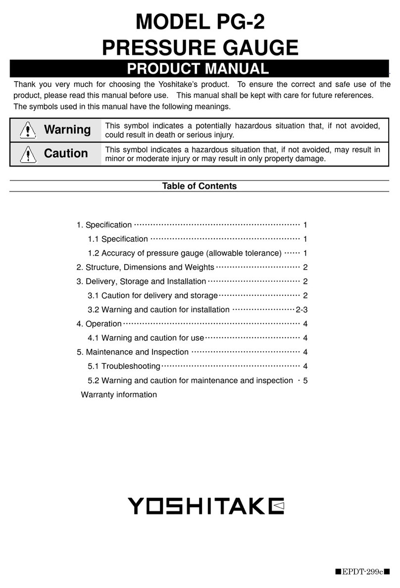 Yoshitake PG-2 product manual Yoshitake PG-2 product manual