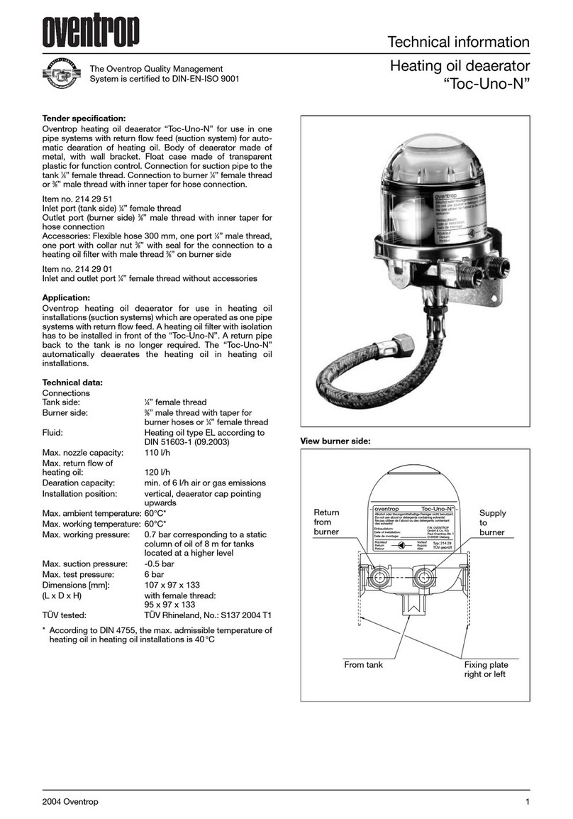 oventrop Toc-Uno-N technical information