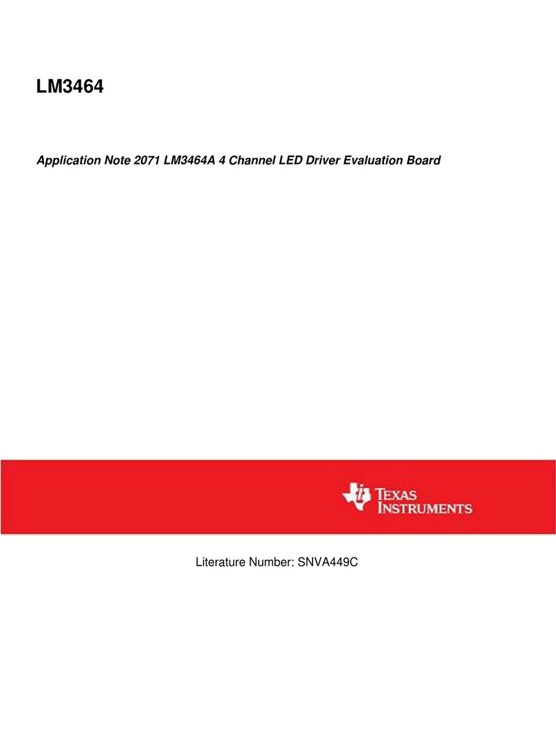 Texas Instruments LM3464 Installation and operating instructions
