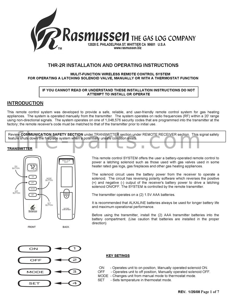 Rasmussen THR-2R User manual