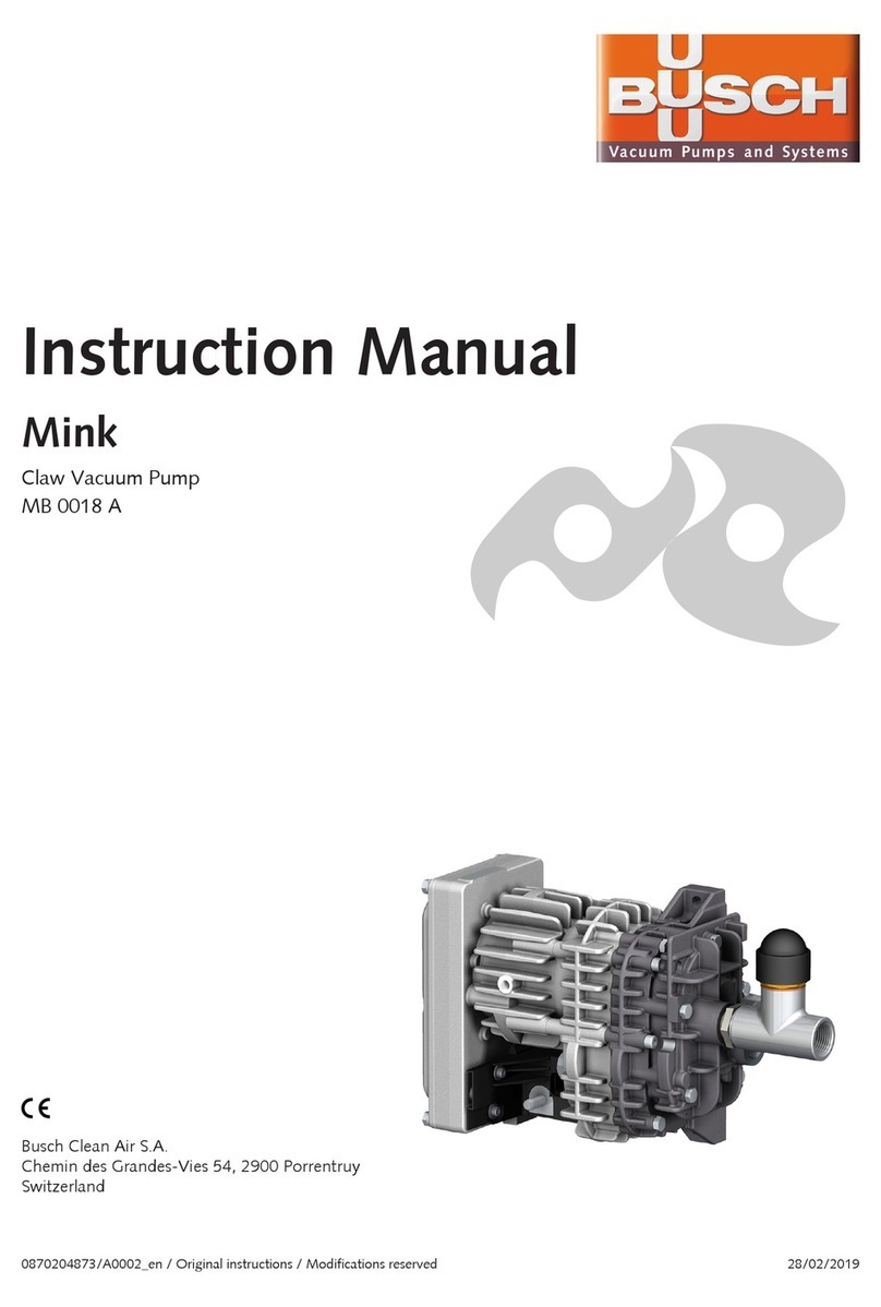 BUSCH Mink MB 0018 A instruction manual